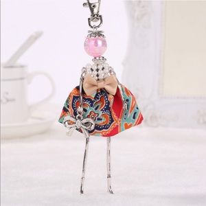 Handmade Beautiful woman keychain/ purse pendant